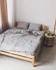 Постільна білизна полуторна Dushka Home Варена бавовна 20500 160х215 см світло-сіра 4722112 - зображення 1
