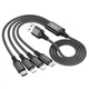 Кабель HOCO Combo 4-in-1 2Lightning+Type-C+Micro USB Super charging cable X76 |1M, 2A| 4758028 - изображение 4