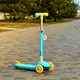 Дитячий складний триколісний самокат SPORT KIDS 2578 для дітей зі світлими колесами блакитний 4567062 - зображення 2