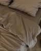 Постільна білизна євро Dushka Home Сатин Люкс 20926 200х220 см кава з молоком 4874323 - зображення 4