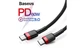 Кабель USB Baseus Cafule Type-C 3A 1m, Black+Red (CATKLF-G91) 4772366 - изображение 4