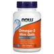 Жирные кислоты NOW Omega-3 Mini Gels, 180 капсул 4560597 - изображение 1