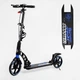 Двоколісний складаний самокат Best Scooter, ліхтарик, 2 амортизатори, дискове гальмо. Black and blue (114293) - зображення 2