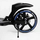 Двоколісний складаний самокат Best Scooter, ліхтарик, 2 амортизатори, дискове гальмо. Black and blue (114293) - зображення 5