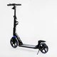Двоколісний складаний самокат Best Scooter, ліхтарик, 2 амортизатори, дискове гальмо. Black and blue (114293) - зображення 7