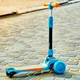 Детский складной трехколесный самокатSPORT KIDS 2585 с подсветкой колес Голубой 4567057 - изображение 2