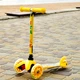 Детский складной трехколесный самокат SPORT KIDS 2581 с подсветкой колес Желтый 4567064 - изображение 1