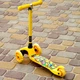 Детский складной трехколесный самокат SPORT KIDS 2581 с подсветкой колес Желтый 4567064 - изображение 2