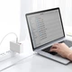 USB кабель Type-C на Type-C BASEUS Cafule Series Metal Data Cable (2m, 100W, 5A, 480Mbps, PD). White - изображение 5