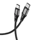 Кабель HOCO Type-C to Type-C Exquisito charging data cable X50 черный 1m 100W - изображение 1
