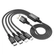 Кабель HOCO Combo 4-in-1 2Type-C+Lightning+Micro USB Super charging cable X76 |1M, 2A| 4758027 - изображение 3