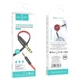 Кабель mini jack 3,5 на 3,5 HOCO UPA16 mini jack 3,5mm AUX audio cable (1m). Red-Black - зображення 5