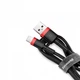 Кабель Baseus Cafule Cable USB 2.4A 1m Black/Red (CALKLF-B19) 4772144 - зображення 2