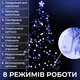 Гирлянда нить 16м на 180 LED лампочек светодиодная черный провод 8 режимов работы Синий - изображение 4