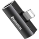 Адаптер Baseus iP Dual iP Female Audio Adapter L46, Black (CAL46-01) 4772507 - зображення 2