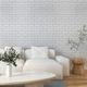 3D панель стінова самоклеюча Sticker Wall 70*70cm*5mm біла цегла зі сріблом D (3DPanda-1502) - изображение 7