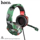 Наушники игровые проводные Hoco ESD08 Gaming headphones Hi-Res Camouflage-Green - изображение 4