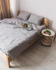 Постельное белье двуспальное Dushka Home Вареный хлопок 20501 180х215 см светло-серое 4722113 - изображение 3