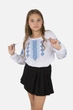 Вышиванка с длинным рукавом для девочки 140 цвет белый No Brand ЦБ-00246418 - изображение 3