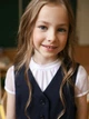 Детский классический жилет для девочки Bembi JL54 -800 128 см Синий (40054025743.800) - изображение 5