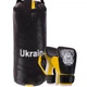 Боксерський набір дитячий (перчатки+мішок) LEV UKRAINE Basic (PVC, мішок h-40см, d-15см, рукавички 2oz, Чорний-жовтий) - зображення 1