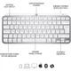 Клавіатура Logitech MX Keys Mini для Mac Wireless Illuminated Pale Grey (920-010526) - зображення 8