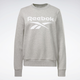 Світшот на флісі утеплений жіночий Reebok Identity Big Logo Fleece Crew 100012588 XS Сірий (4066746312063) - зображення 1