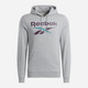 Худі утеплене чоловіче Reebok Identity Big Logo Fleece Hoodie 100206026 L Сіре (1200143879696) - зображення 1