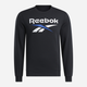 Bluza bez kaptura męska polarowa Reebok Identity Big Logo Fleece Crew 100206935 S Czarna (1200143880388) - obraz 1