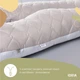 Подушка для сну та відпочинку, для вагітних П-форми IDEIA 140х75х20 см зі стьобаним чохлом на блискавці св. сіра-біла (8-33724*001) - зображення 4