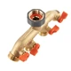 Колектор 4-ходовий з клапанами РЗ 3/4", з'єднання з краном РВ 3/4", латунь, BRASS SOFT, BR-S3034 - зображення 2