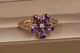 Кольцо Xuping Jewelry цветок с фиолетовым камнем р 19 золотистое - изображение 1