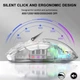 Геймерська акумуляторна, бездротова (Bluetooth + 2,4G), безшумна миша Attack Shark X2, PixArt PAW3212, RGB, колір чорний (X2B) - зображення 3