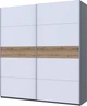 Шкаф купе Doros G-Caiser Графит/Белый вставка Дуб Эвок 2 ДСП /5 частей 220х60х240 (44900286) - изображение 4
