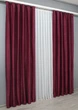 Комплект готовых штор VR-Textil Лен № 1430ш Бордовый 150х270 см 2 шт (33-0291) - изображение 4