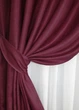 Комплект готовых штор VR-Textil Лен № 1430ш Бордовый 150х270 см 2 шт (33-0291) - изображение 5