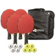 Набір для настільного тенісу Joola Quattro 4 Bats 10 Balls (54818) - изображение 1