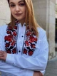 Стильна офісна вишиванка квіткова "Джулія" класична блуза з українською вишивкою 11944-44 (M) - зображення 2