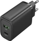 Зарядний пристрій Vention 2xUSB 38W (USB-C+USB-A) PD+QC3.0 Чорний (FBIB0-EU) - зображення 1