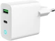 Сетевое зарядное устройство Gembird PD 20W USB-А + Type-C (TA-UC-PDQC20L-W-01) - изображение 1
