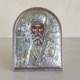 Греческая икона Silver Axion Святой Николай Чудотворец EP2-009PAG/P 6х8 см - изображение 1