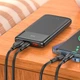 Павербанк PowerBank с быстрой зарядкой 22.5W 10000mAh HOCO J121 |2USB/1Type-C, 22.5W+PD20W| Черный - изображение 5