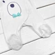 Человечек с начесом Malena для малышей с аппликацией gentleman bear 68 см - изображение 3