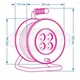 Подовжувач на котушці 40м SVITTEX 2х2,5мм 16А 4100Вт SV-020-В чорний - зображення 2