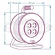 Удлинитель на катушке 25м SVITTEX 2х1,5мм 16А 3680Вт SV-004-B черный кабель - изображение 2