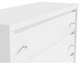 Комод Крістіна BRW (Black Red White) KOM4S Білий + Білий глянець 105х40х92 см - зображення 3