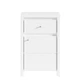 Комод Крістіна BRW (Black Red White) KOM1D1SP Білий + Білий глянець 49х40х77 см - зображення 3