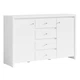 Комод Крістіна BRW (Black Red White) KOM2D4S Білий + Білий глянець 143х40х92 см - зображення 2