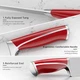 Набір ножів Emojoy ARC SERIES German Stainless Red у дерев'яній колоді 15 предметів - зображення 4
