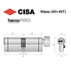 Цилиндр CISA Astral Tekno PRO 90T (45*45T) никель матовый 3 ключа - изображение 7